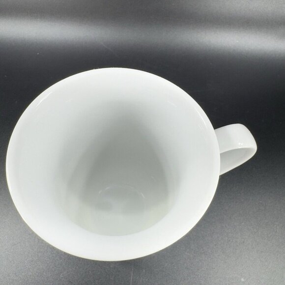 Pottery Barn PB White Porcelain Footed Coffee Mug Cup Set 2 Mugs Cups Japan VTG - Picture 6 of 14